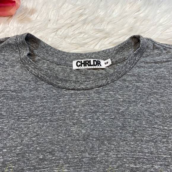 CHRLDR Gray Neon Yellow Ombré Star Short Sleeve Tee sz S - Picture 5 of 8